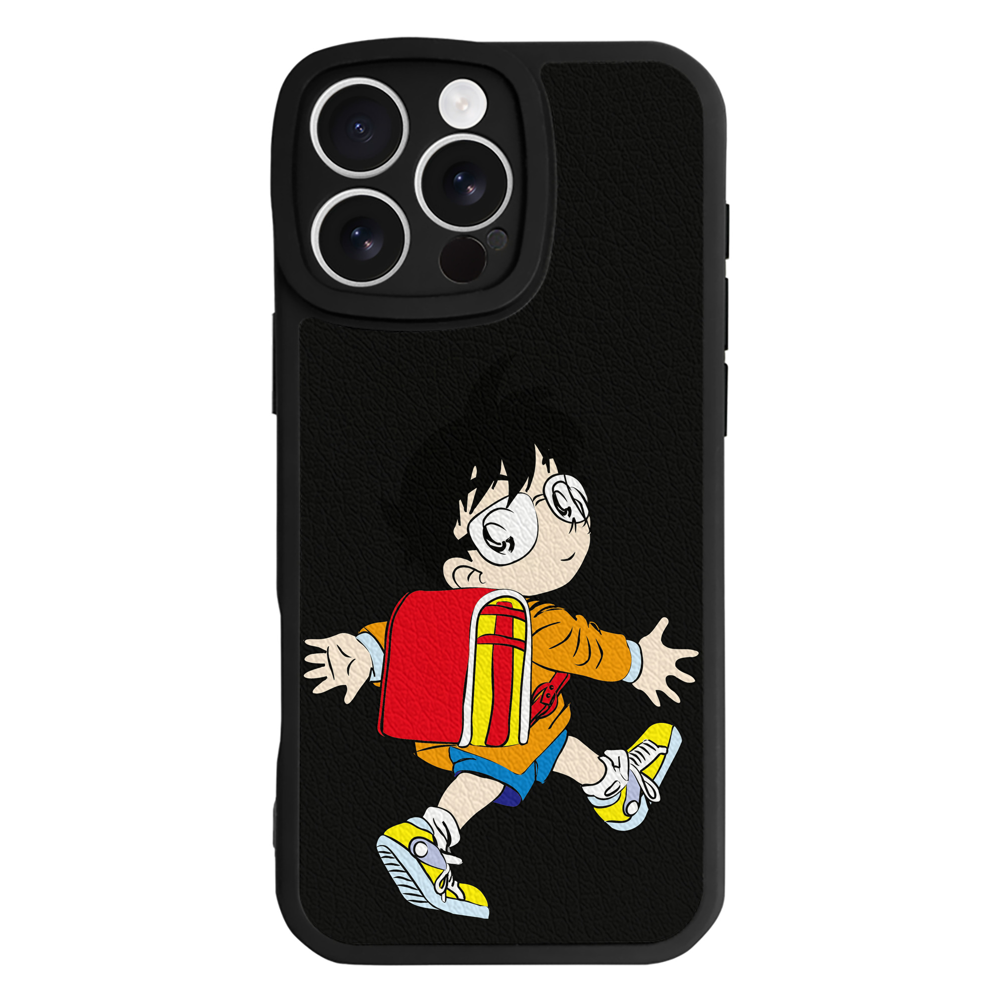 （画像用） 名探偵コナン 江戸川 コナン Detective Conan Conan Edogawa 【iPhone 16シリーズ対応】シリコンスマホケース（レザー調） 材質：シリコン